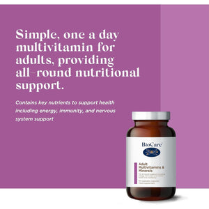 Biocare - Adult Multivitamins & Minerals - for All-Round Support Including Energy, Immunity and Mental Health and Wellbeing - 90 Capsules