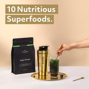Protein Works - Super Greens Powder , Nutrient Dense Detox Shake , Supports Immune System , Vegan , 20 Shakes , Tropical Punch , 250G
