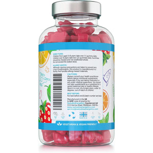 Kids/Childrens Vitamins - 150 Multivitamin & Minerals Gummies - Natural Berry Flavour Packed with Essential Nutrients - Vegan & Free of Artificial Sweeteners – 5 Months Supply – UK Made
