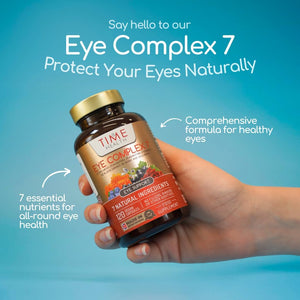 Eye Complex 7-120 Capsules - Lutein, Meso-Zeaxanthin, Zeaxanthin, NZ Blackcurrant, Bilberry, Goji & Eyebright – 4 Month Supply – UK Manufactured