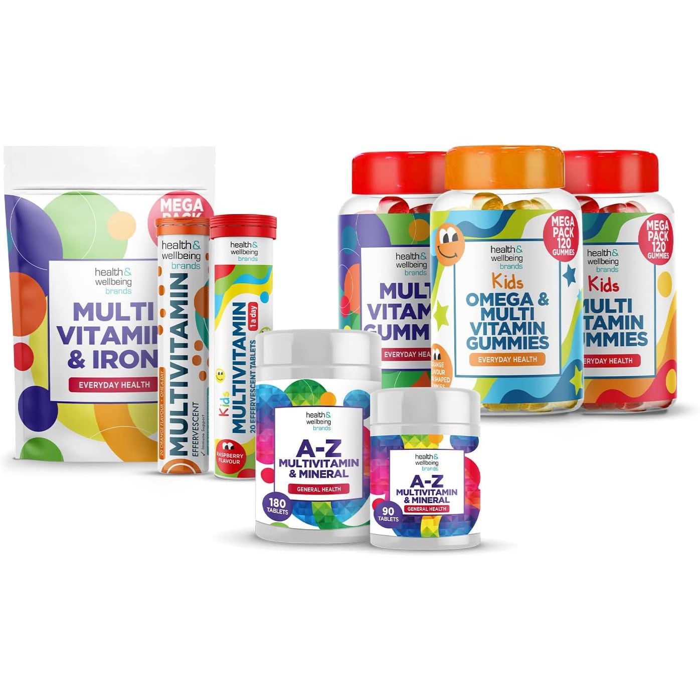 A-Z Multivitamin and Minerals Tablets, Vitamins for Men'S and Women'S, 23 High Strength Vitamins and Minerals Including Iron, Zinc Vitamin C and More (90)