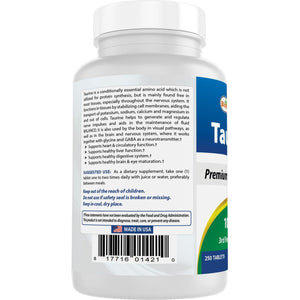 Best Naturals Taurine 1000 Mg Tablet, 250 Count (250 Count (Pack of 1))