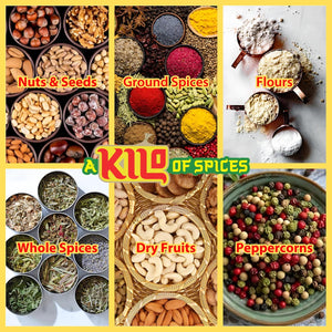 A Kilo of Spices | Brown Whole Flaxseed 1 Kg, Linseed High Fibre Source with Antioxidants, Rich in Omega-3, Non-Gmo, Vegan, Restores Gut Health, Plant-Based Protein Powerhouse (1 Kg)
