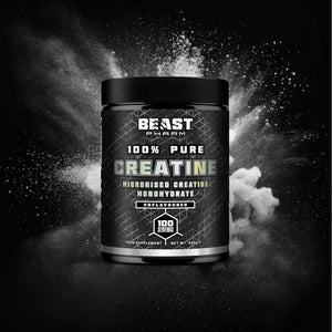 Beast | Creatine Monohydrate Powder 100 Servings (500G) 100% Pure Micronised Creatine Powder | Unflavoured
