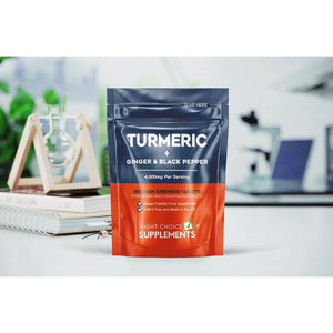 Turmeric Tablets 4000Mg per Serving (2400Mg Turmeric, 1400Mg Ginger, 200 Mg Black Pepper) | 180 High Strength Curcumin Tablet Supplements| Vegan and Gluten Free | UK Made