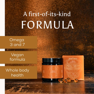 Ancient + Brave True Omegas+ 60 Capsules - Vegan Omega-3 Omega-7 - Sustainable Nutrition Supplement – Plant Based Essential Fatty Acids for Vision Brain and Heart Health