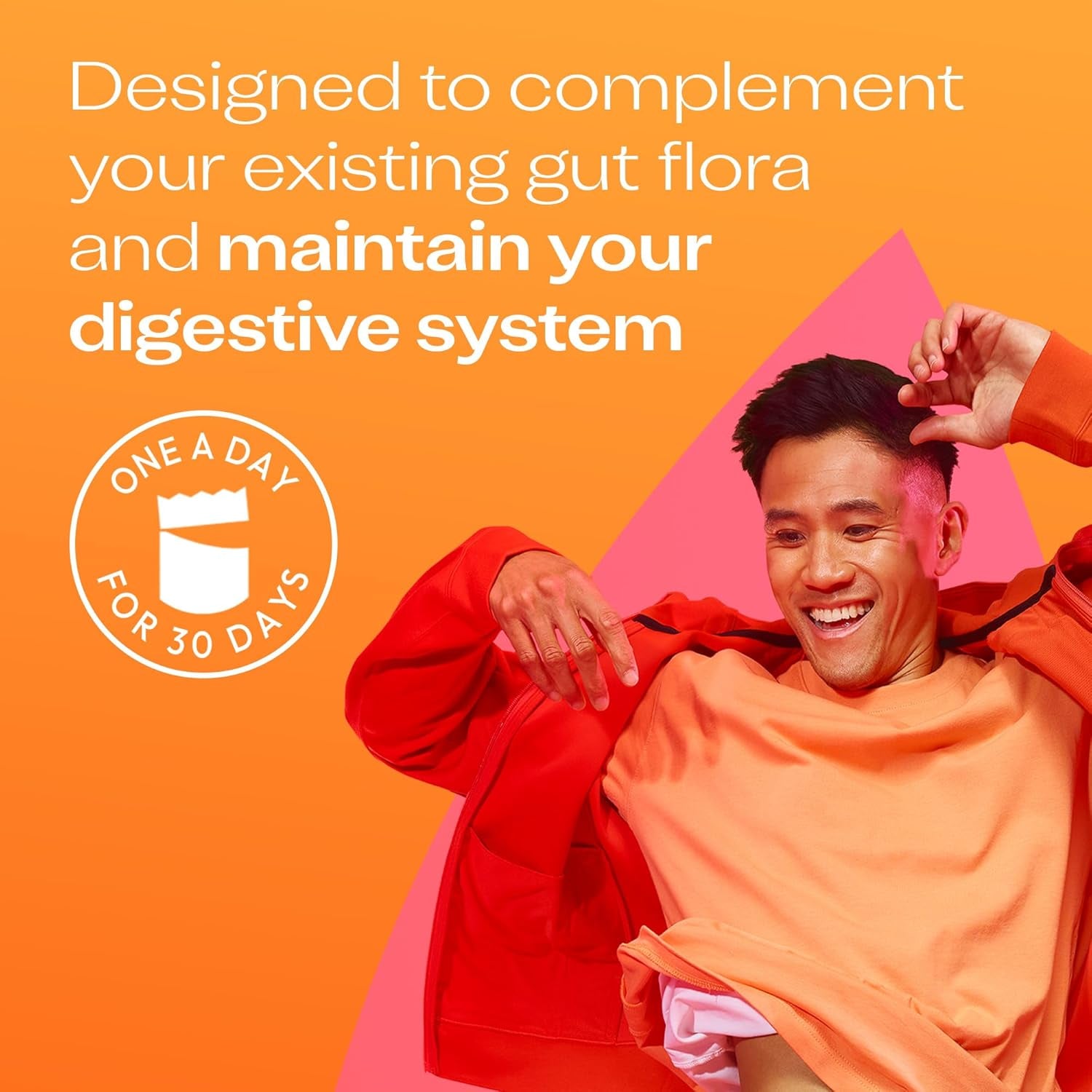 Bio-Kult Everyday Fast Dissolves Powder for Gut Health | 3B CFU + Vitamins C & D | Daily Digestive Support | Peach Flavour | 30 Sachets