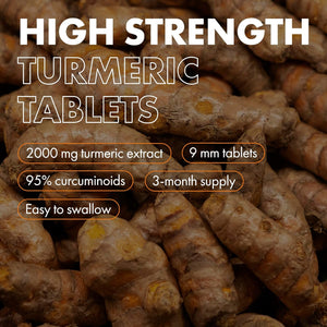 Incite Nutrition Turmeric Tablets 2000 Mg. 3 Month Supply of High Strength Curcumin with Vitamin D. Antioxidant, Anti-Inflammatory, Immune System Support. Non-Gmo and Suitable for Vegetarians