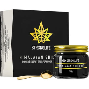 Shilajit Resin 50 Grams Stronglife Gold Grade Himalayan Shilajit | Natural Source of Fulvic Acid & 85+ Minerals for Energy Stamina Immune System | UK Lab Certified