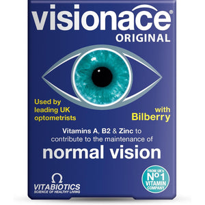 Visionace Original One-A-Day Formula Tablets to Support Vision Acuity and a Healthy Vision, by Vitabiotics