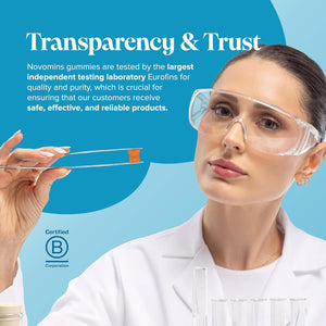 Kids Omega 3 Gummies - 50Mg ALA Including Omega 3 6 9 Complex with Added Vitamin E & D - Kids Friendly Capsules Alternative - Plant Based Alternative to Omega 3 Fish Oil - 1 Month Supply – Novomins