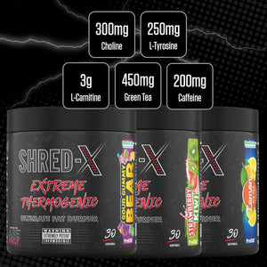 Applied Nutrition Shred X Fat Burner - ABE All Black Everything Fat Burner, Thermo Weight Management (300G - 30 Servings) (Strawberry Kiwi)