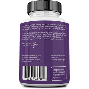 Ancestral Supplements Grass Fed Beef Spleen Supplement, 3000Mg Spleen Support Formula Promotes Immune, Iron, and Allergy Health, Non-Gmo, 180 Capsules