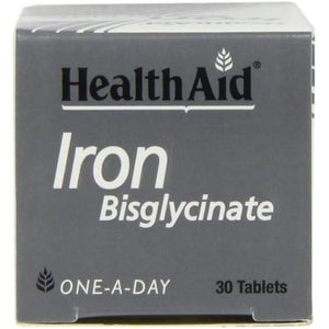 Healthaid Iron Bisglycinate - 30 Vegetarian Tablets