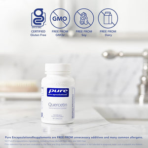 Pure Encapsulations Quercetin 250Mg - Natural Plant-Source Pure Quercetin Supplement - Promotes Immune Support, Cardiometabolic Health and Overall Cellular Health - 60 Vegetarian Capsules