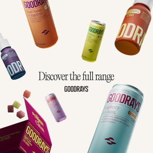 Goodrays Refocus, Sparkling Functional Drink with Magnesium Citrate, Lion'S Mane Mushroom, Ashwagandha and Vitamin D, Low Calorie, Mixed Berry, 12 X 250Ml, Packaging May Vary