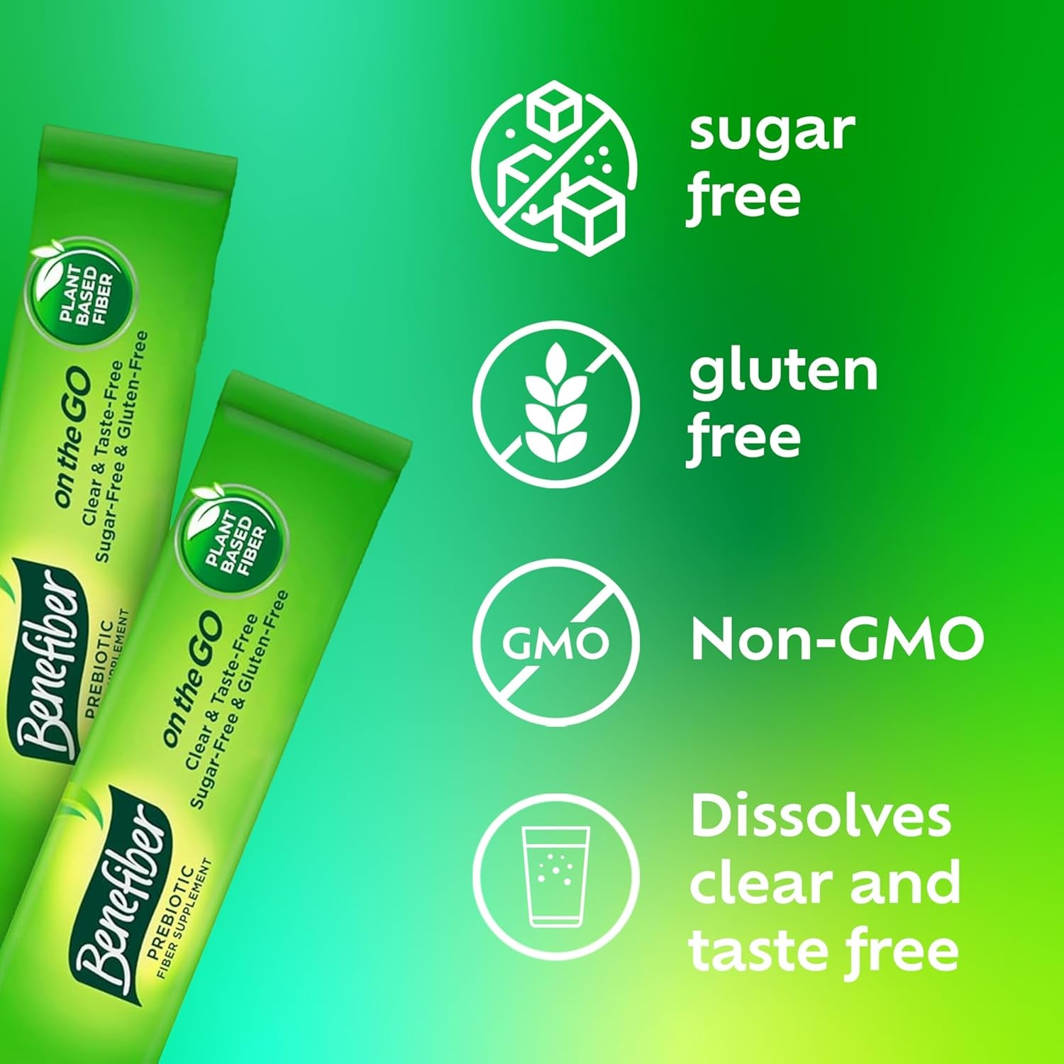 Benefiber 302805 Fiber Supplement Powder Stick Packs for Digestive Health, 28 Sticks, 3.92 Ounces