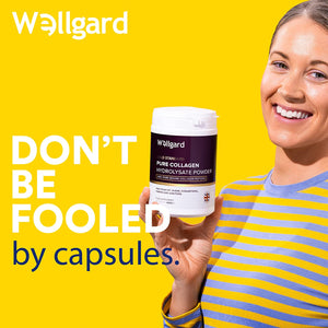 Collagen Powder, Gold Standard Bovine Collagen Peptides Powder by Wellgard - High Levels of the 8 Essential Amino Acids, Collagen Supplements, Halal & Kosher, Made in UK