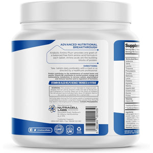 Anabolic Amino Acid Plus+ BCAA Tablet (90 Servings / 180 Amino Acids) with Vitamin B6 to Reduce Tiredness and Fatigue