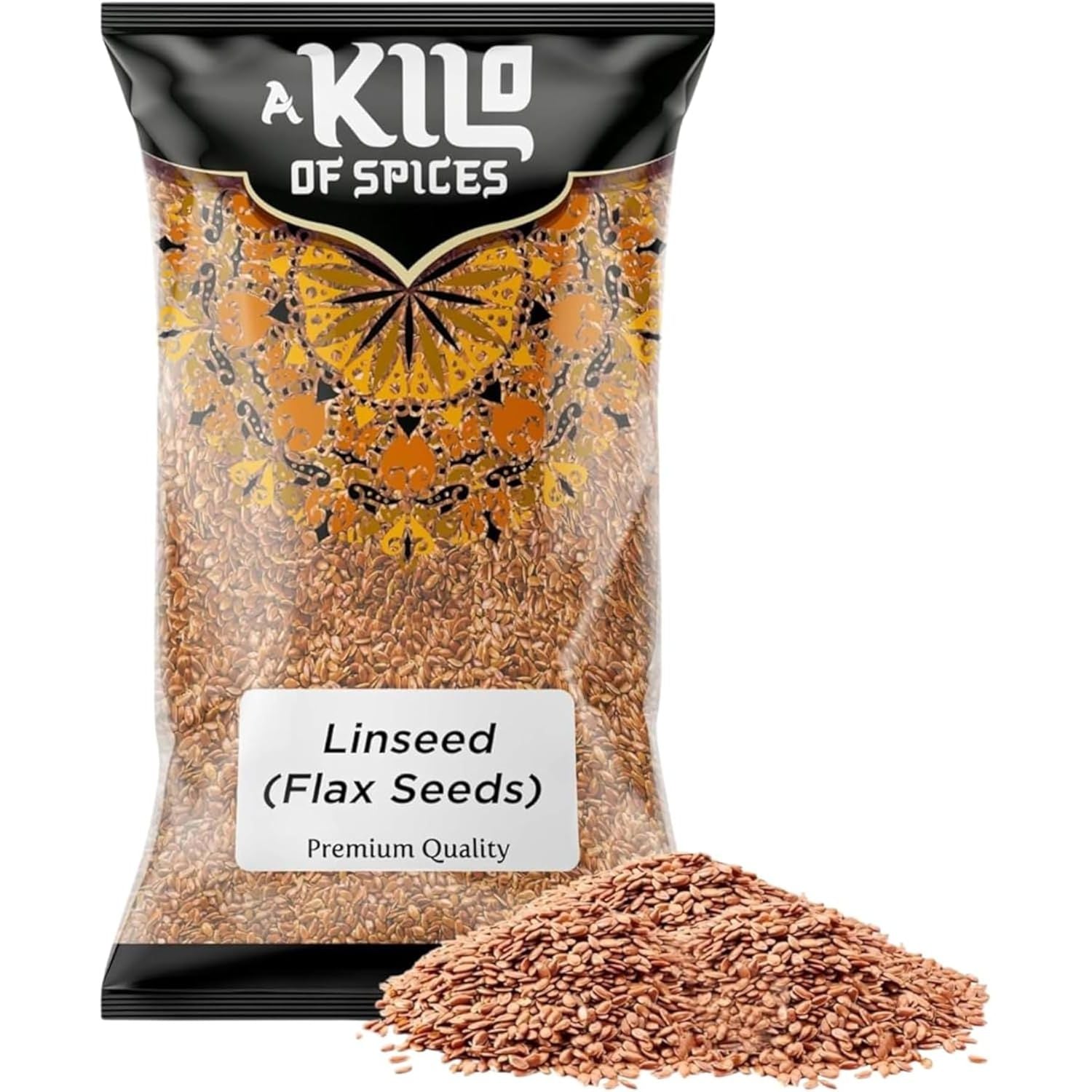 A Kilo of Spices | Brown Whole Flaxseed 1 Kg, Linseed High Fibre Source with Antioxidants, Rich in Omega-3, Non-Gmo, Vegan, Restores Gut Health, Plant-Based Protein Powerhouse (1 Kg)
