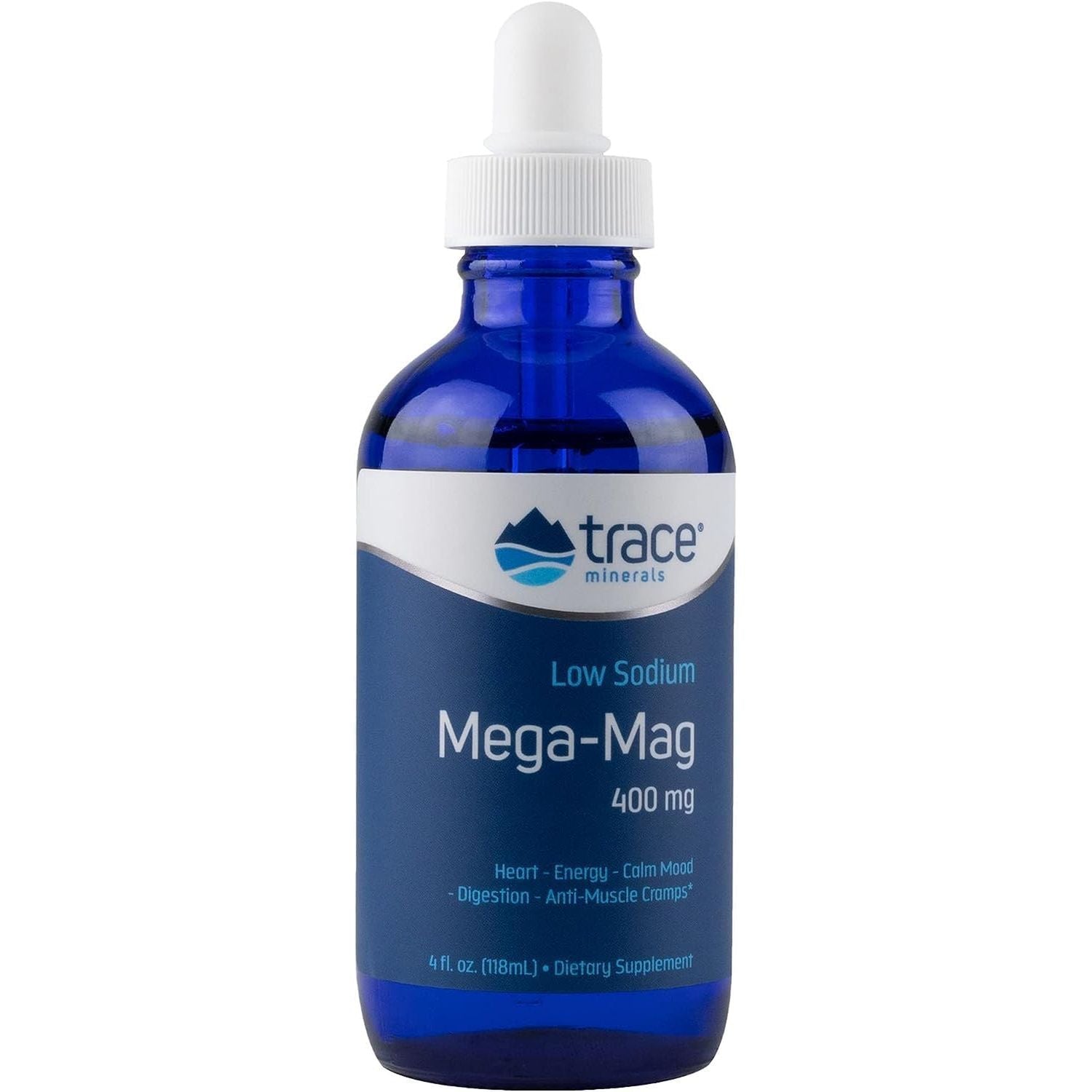 Trace Minerals Mega-Mag Magnesium Supplement - 4Fl Oz Low Sodium Dietary Supplement - Ultra-Concentrated 400Mg