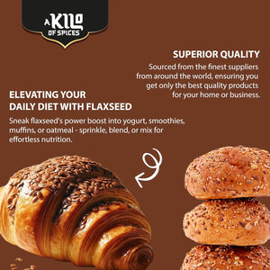 A Kilo of Spices | Brown Whole Flaxseed 1 Kg, Linseed High Fibre Source with Antioxidants, Rich in Omega-3, Non-Gmo, Vegan, Restores Gut Health, Plant-Based Protein Powerhouse (1 Kg)