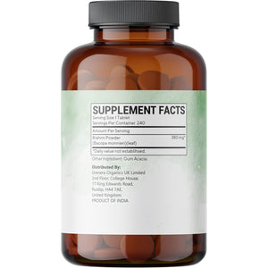 Arumba Ayurveda Brahmi Tablets 240 Tablets, 400 Mg per Tablet, Made with Pure Bacopa Monneri Leaf Powder