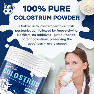 Veenuule Colostrum Powder 3000MG, with 60% Natural Igg (Immunoglobulins), Grass Fed Cow Colostrum, Non-Gmo, Unflavored 50 Servings