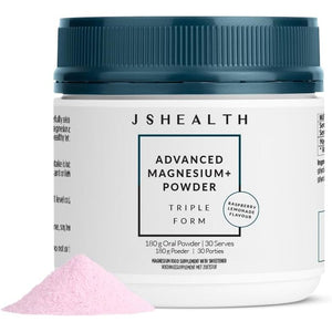 Jshealth Vitamins Advanced Magnesium+ Powder with Magnesium Glycinate, Citrate, and Amino Acid Chelate, 402 Mg/Serving – Bioavailable Supplement