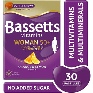 Bassetts Vitamins Woman 50+ Multivitamins & Multiminerals Orange & Lemon Flavour 30 Gummy Pastilles