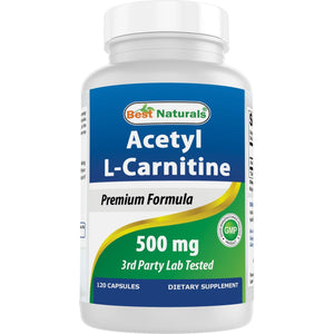 Best Naturals Acetyl L-Carnitine 500 Mg 120 Capsules