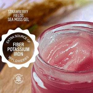 Wyld Herbs All-Natural Strawberry Infused Sea Moss Gel | 100% Wildcrafted Dr Sebi Sea Moss | Superfood Rich in Minerals, Proteins & Vitamins - Vegan & Gluten Free Sourced from the Caribbean 300ML