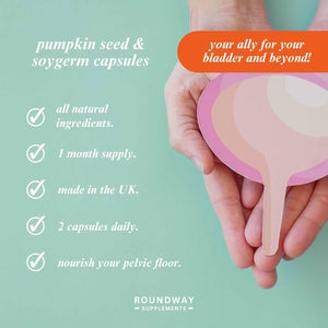 Pumpkin Seed and Soy Germ Capsules | Bladder Strength Supplements | High Strength 600Mg per Serving, 60 Capsules, Vegan & Gluten Free, Made in the UK