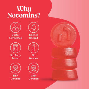 Energy Gummies - High Strength Alternative to Running Gels, Energy Tablets, & Energy Gels for Running - Caffeine Free Supplements - for Running, Cycling, Studying - Novomins