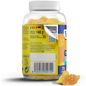 VITALDIN Kids Multivitamin Gummies – Food Supplement for Children with 11 Essential Vitamins & Minerals – 70 Chewable Gummies (1-Month Supply); Fruit Flavour – Vitality & Immune System – Gluten Free