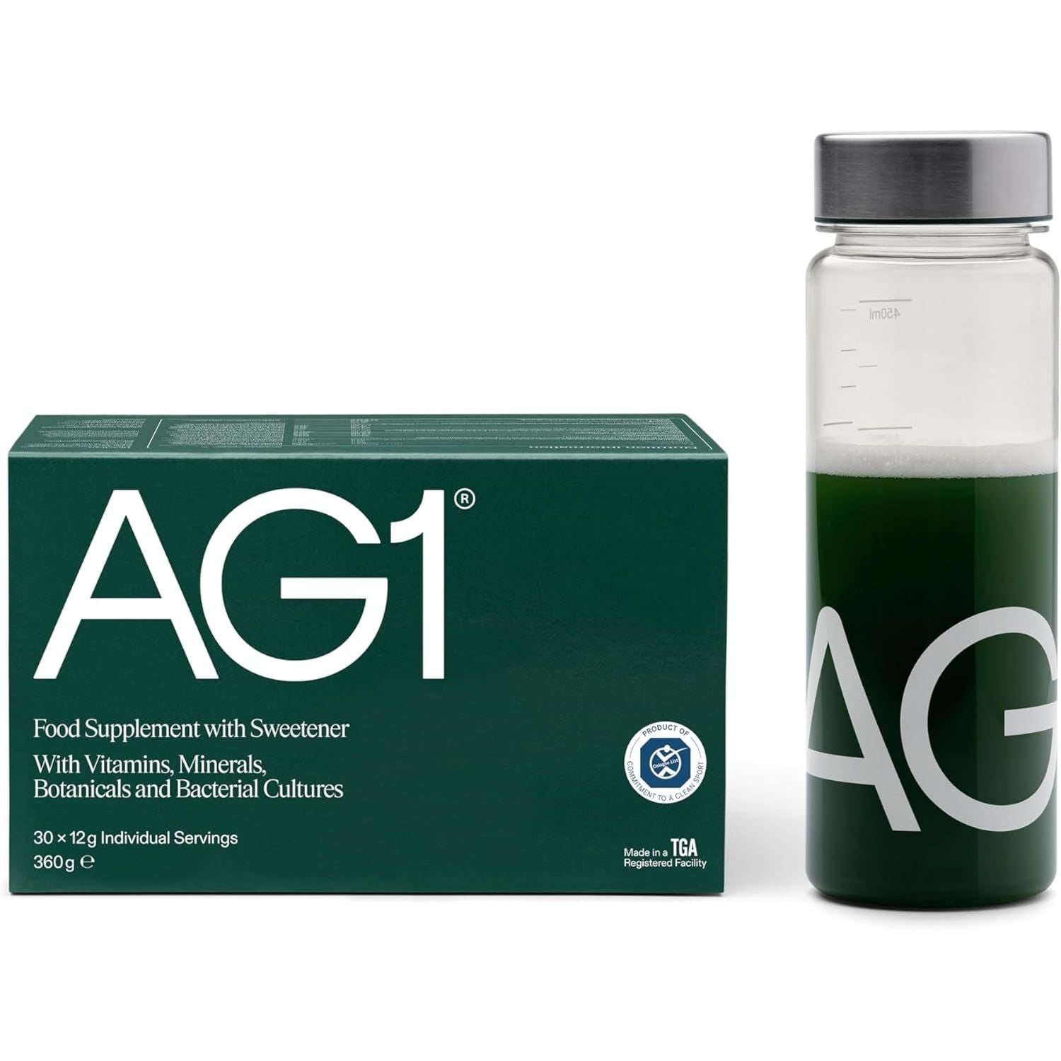 AG1 Greens Powder Supplement | Daily Nutrient Boost: Vitamins, Minerals, Gut-Friendly Bacteria, Gluten Free, Vegan and Keto Friendly | 70+ Ingredients by AG1 Athletic Greens (Travel Packs, 30 Count)