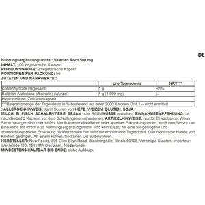 Now Foods – Valerian Root | Natural Sleep Aid and Relaxation Support – 500Mg, 100 Veg Capsules