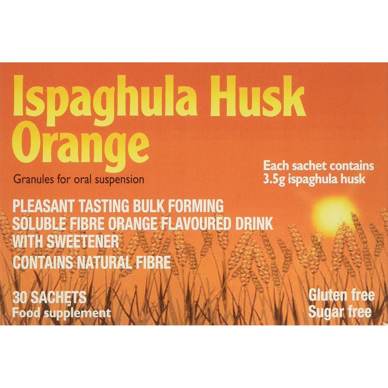 Ispaghula Husk Orange Drink Sachets, Pack of 30