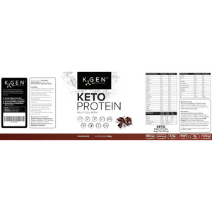 K-GEN™ Keto Collagen Protein Powder Natural Multi Collagen Chocolate Blend, Coconut MCT Vitamin C+B6 | UK Made Advanced Ketosis for Keto & Paleo | Low Carb Free-From: Sugar, Whey & Gluten