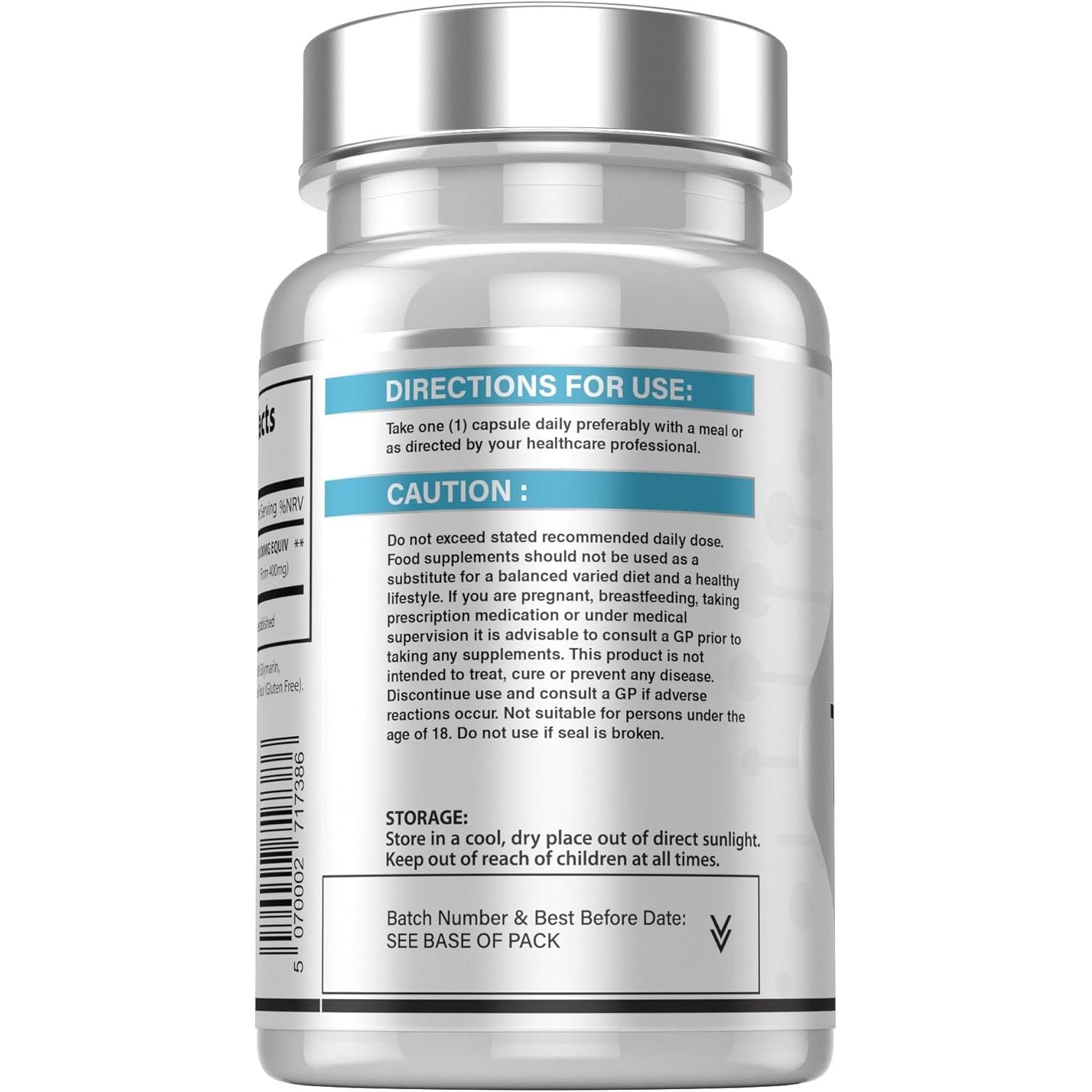 Organic Milk Thistle Supplement (80% Silymarin) 20,000Mg – Milk Thistle High Strength Tablets, 60 Vegan Capsules