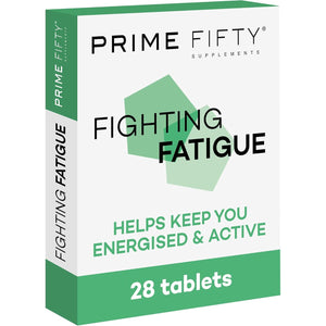 Prime Fifty Fighting Fatigue Supplement – 28 Day Supply – Energy Tablet with Vitamin B12, Magnesium & Iron for over 50S – Co-Enzyme & C, D & B Vitamin Tablets for Tiredness & Fatigue