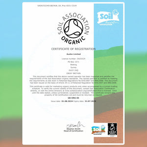 Ausha Organic Ashwagandha Powder 100G High Strength - UK Certified Organic by Soil Association - Stress & Anxiety Relief, Energy, Sleep Aid - Whole Ashwagandha Root Used