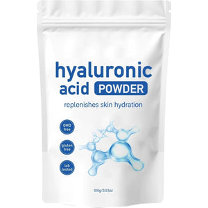 DEJIN Hyaluronic Acid Powder - Pure and Natural Hyaluronic Acid Powder for Face and Skin Care, Water-Soluble and Vegan with Low Molecular Weight, Ideal for DIY Facial Serum and Anti-Aging Treatments.