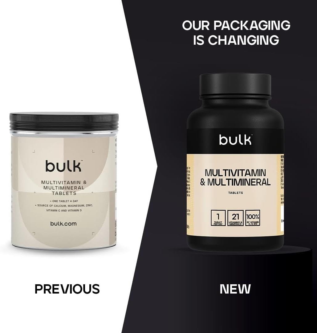 Bulk Multivitamin and Multimineral One a Day Tablets, with 21 Vitamins and Minerals, 90 Tablets, 90 Servings, Packaging May Vary