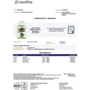 Onyx Sea Moss, Shilajit, Lion'S Mane Complex 60 Gummies Vitamin D3 & C - 5 in 1 Natural Energy, Focus, Immunity and Gut Health Support Wellness Supplement