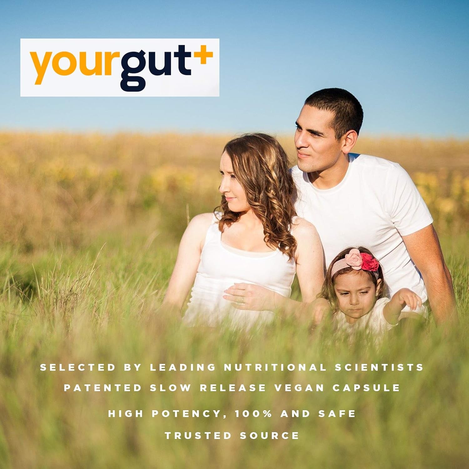 Yourgutplus+10 Times the Probiotics of a Live Yogurt | Slow Release Vegan Capsules | Lactobacillus - Lactococcus Lactis | High Safety Profile | Made by a Trusted UK Company