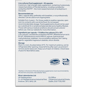 Optibac Probiotics Every Day MAX - Advanced Maximum Strength Vegan Digestive Probiotic Supplement with 75 Billion Bacterial Cultures - 30 Capsules