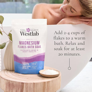 Westlab Magnesium Flakes 1Kg - Support Symptoms of Magnesium Deficiency. Soothe & Support Muscle Tension, Headaches, Insomnia, Fatigue & Cramps. Sports Injury Prevention and Rehabilitation.