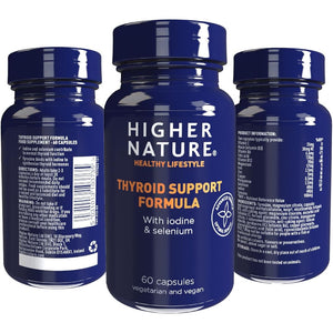 Higher Nature - Thyroid Support Formula - with Iodine & Selenium - Thyroid Support Supplement - Vegetarian & Vegan - 60 Capsules