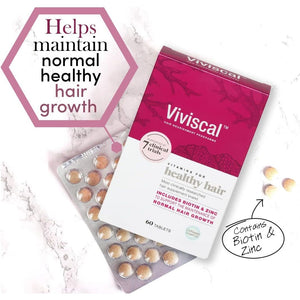 Viviscal Hair Growth Supplement for Women, 60 Tablets, with Biotin, Zinc & Marine Protein Complex Aminomar C, Supports Healthy Hair Growth, 1 Month Supply